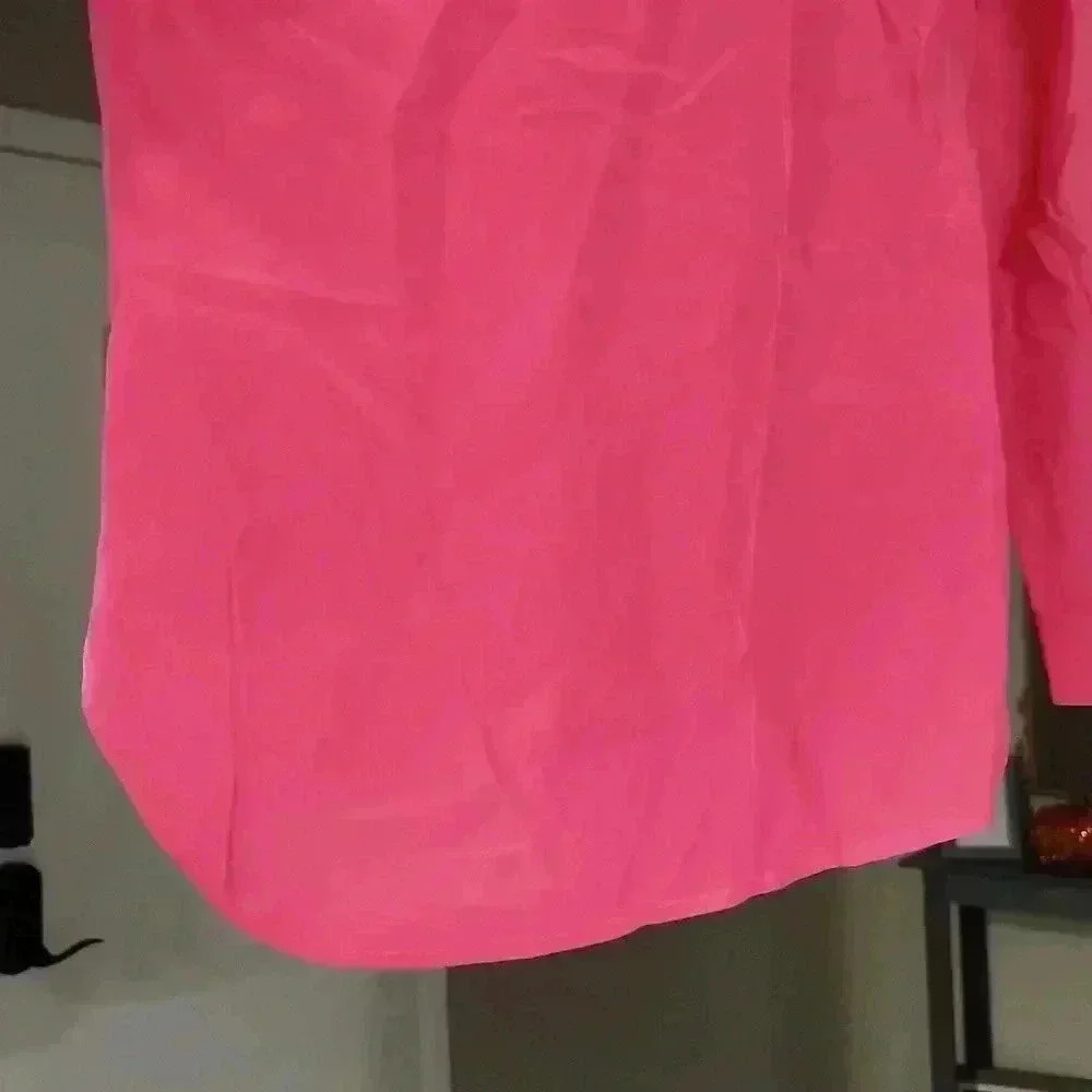 Pink Lilly Pulitzer Silk Collared Split Neck Blou… - image 5